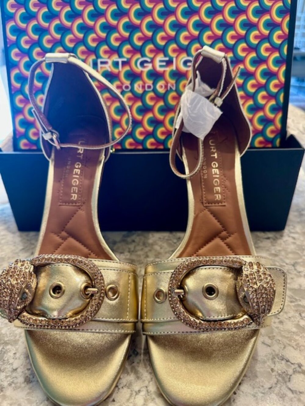 Kurt Geiger Mayfair Block Mid Heel, US 8 / EUR 38.5